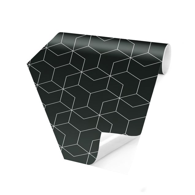 Tapeter modernt Three-Dimensional Cube Pattern