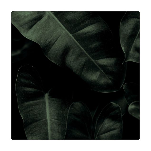 stora mattor Jungle Leaves Dark Green