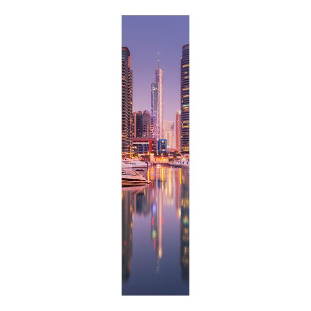 Panelgardiner arkitektur och skyline Dubai Skyline And Marina