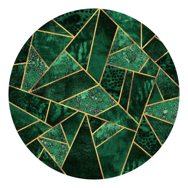 Tapeter modernt Dark Emerald With Gold