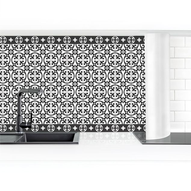 väggskivor kök Geometrical Tile Mix Circles Black