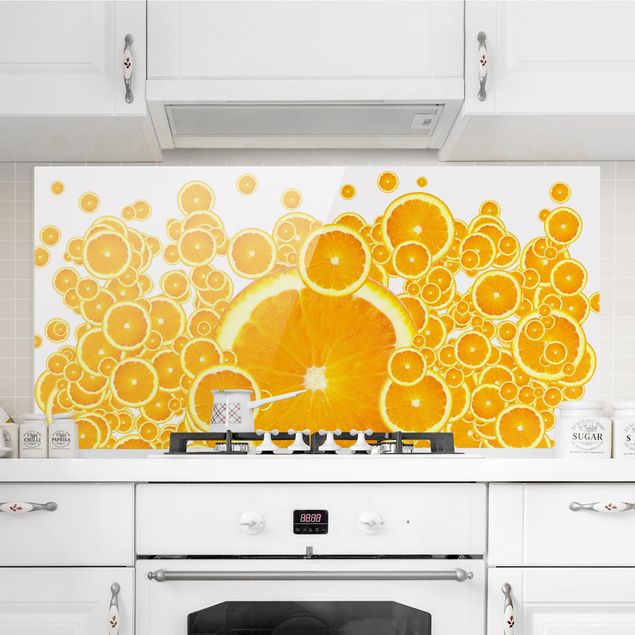 Kök dekoration Retro Orange Pattern