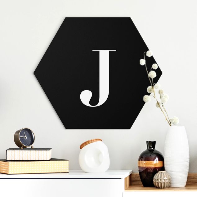 Kök dekoration Letter Serif Black J