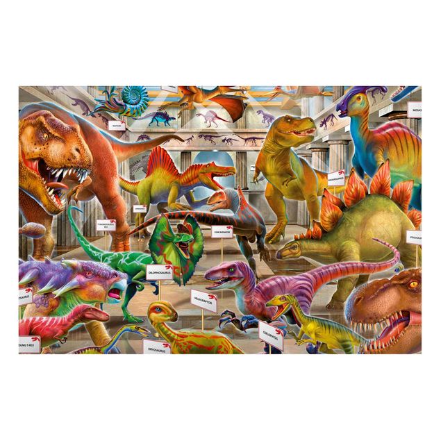 Magnettavla djur Dinosaurs In The Museum Of Natural History