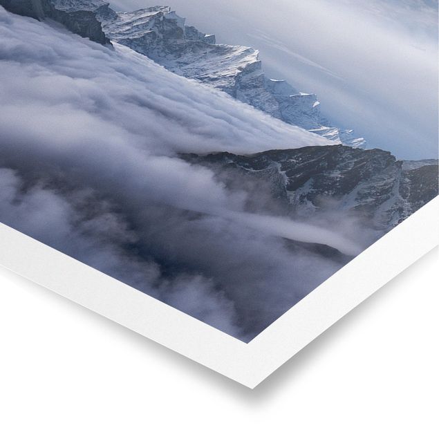 Posters landskap Sea Of ​​Clouds In The Himalayas