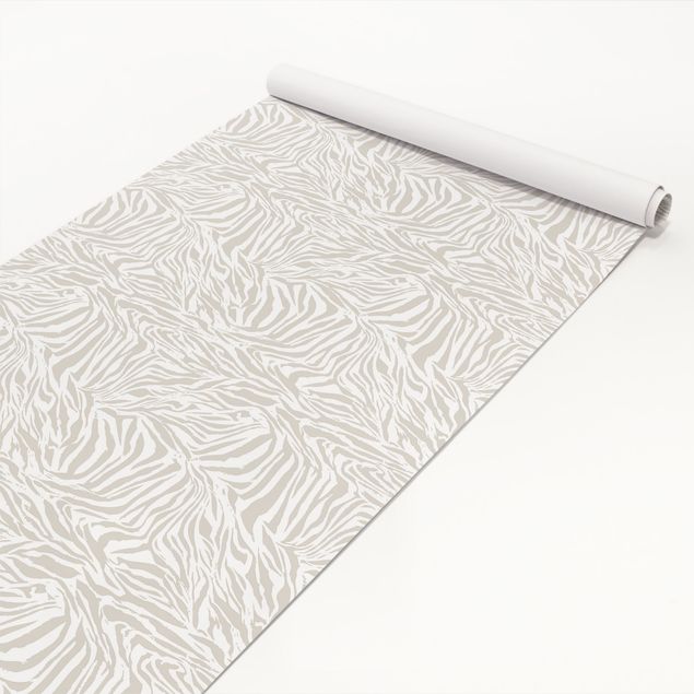 Möbelfolier skåp Zebra Design Light Grey Stripe Pattern