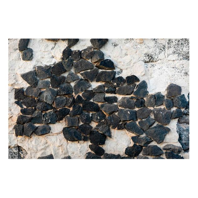 Magnettavla sten utseende Wall With Black Stones