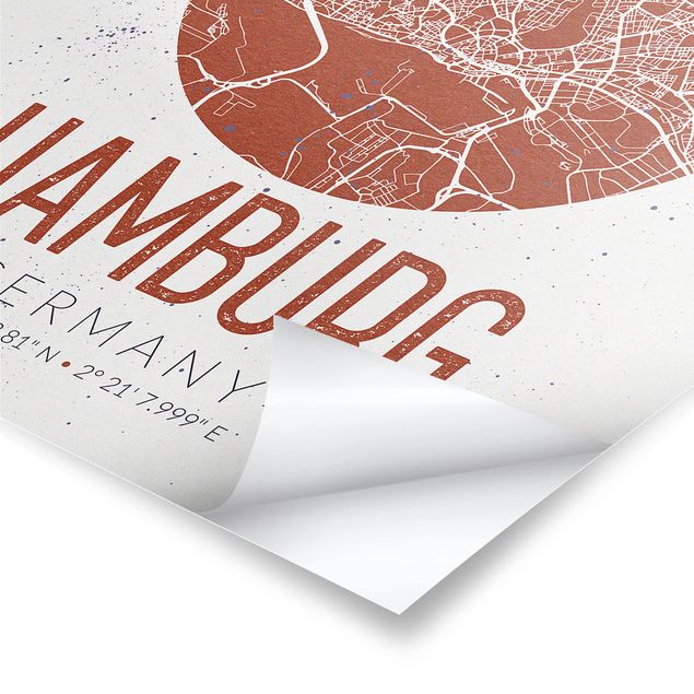 Tavlor Hamburg City Map - Retro