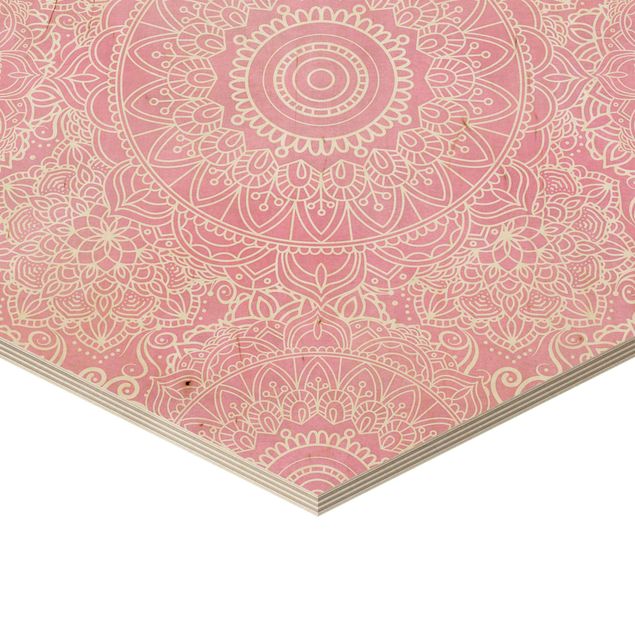 Hexagonala tavlor Pattern Mandala Pink