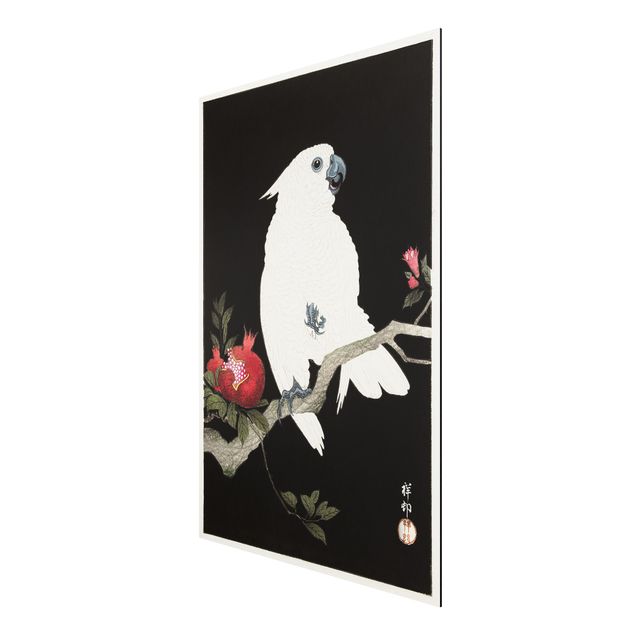 Tavlor retro Asian Vintage Illustration White Cockatoo