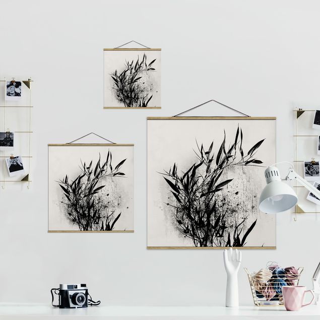 Tavlor blommor  Graphical Plant World - Black Bamboo