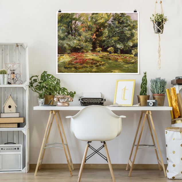 Konststilar Impressionism Max Liebermann - Flower Terrace Wannseegarten