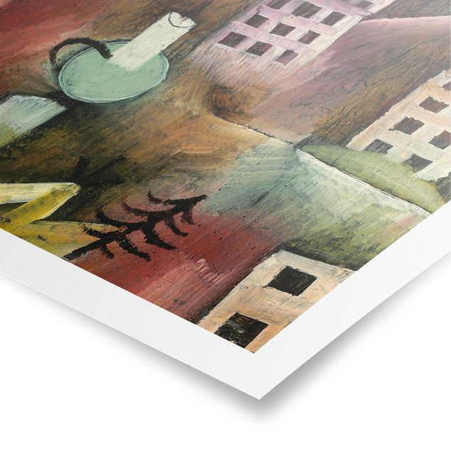 Tavlor arkitektur och skyline Paul Klee - Destroyed Village