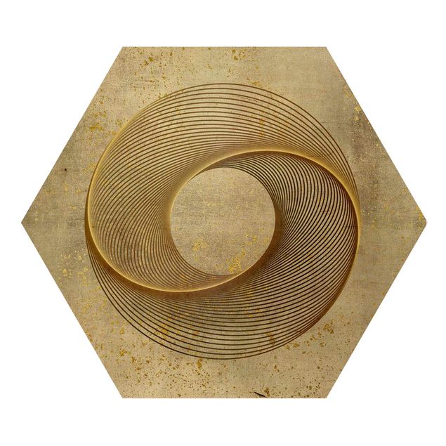 Tavlor Andrea Haase Line Art Circle Spiral Gold