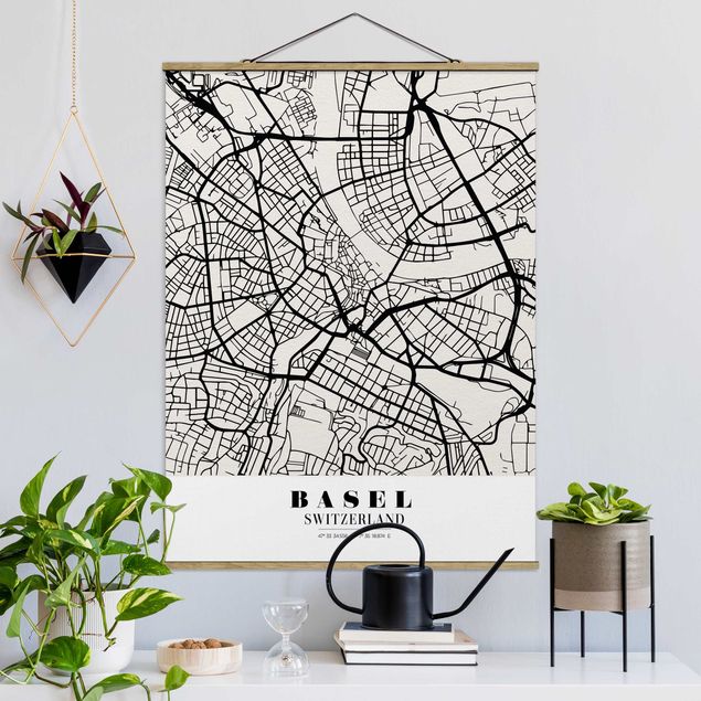 Kök dekoration Basel City Map - Classic