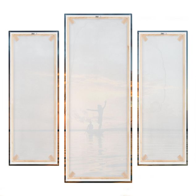 Tavlor porträtt Fishing Net At Sunset