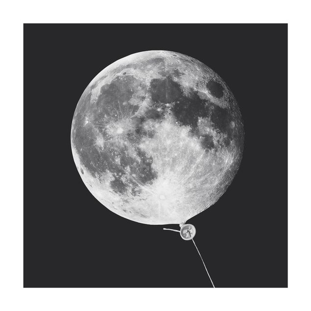 svarta mattor Balloon With Moon
