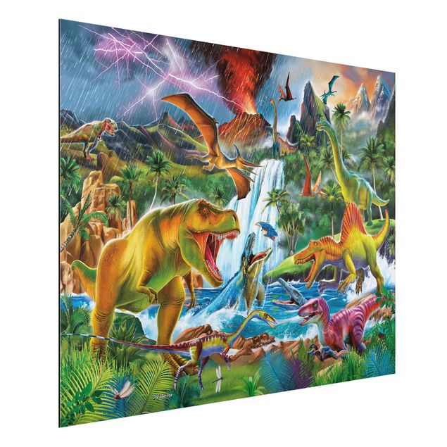 Inredning av barnrum Dinosaurs In A Prehistoric Storm