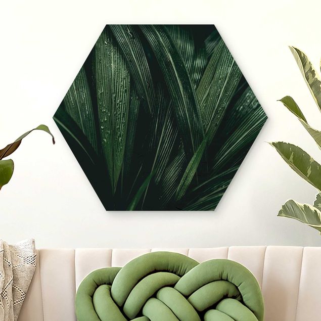 Kök dekoration Green Palm Leaves