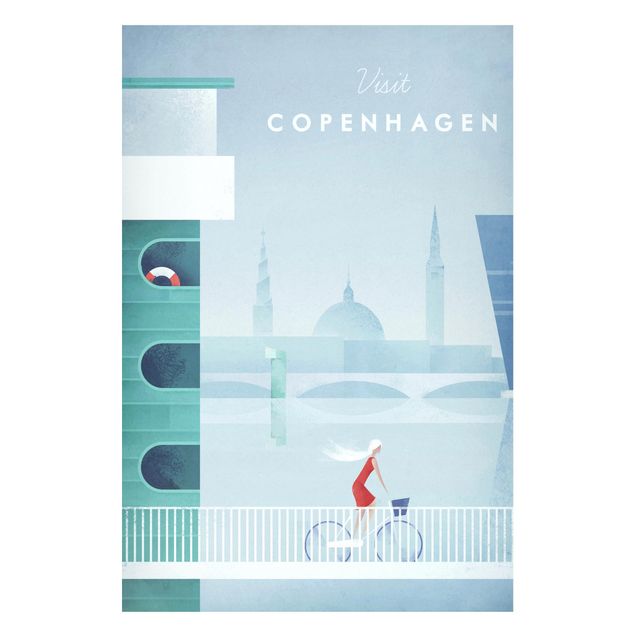 Tavlor arkitektur och skyline Travel Poster - Copenhagen