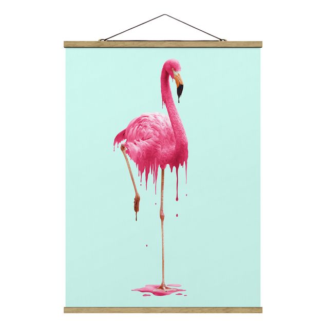 Tavlor djur Melting Flamingo