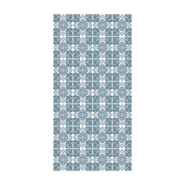 modern matta vardagsrum Tile Pattern Lisbon Pigeon Blue