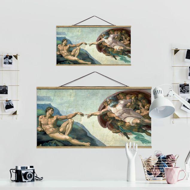 Tavlor andlig Michelangelo - The Sistine Chapel: The Creation Of Adam