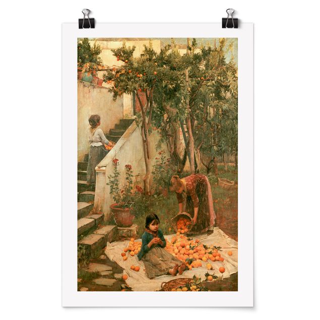 Posters konstutskrifter John William Waterhouse - The Orange Pickers