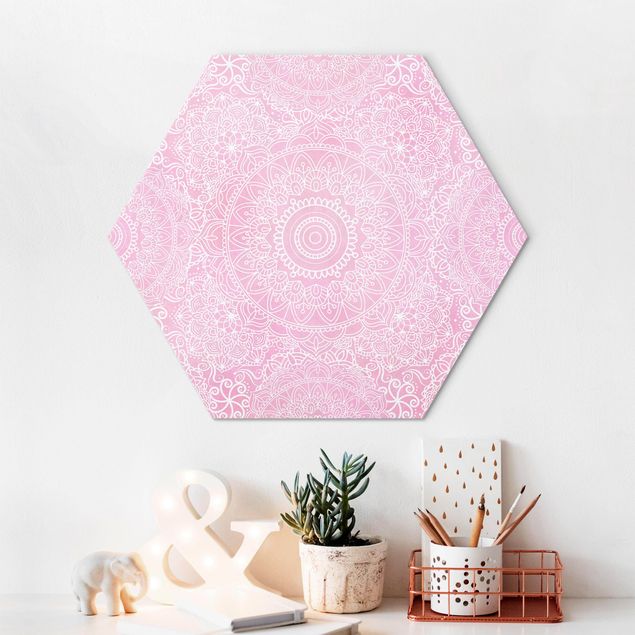 Kök dekoration Pattern Mandala Light Pink