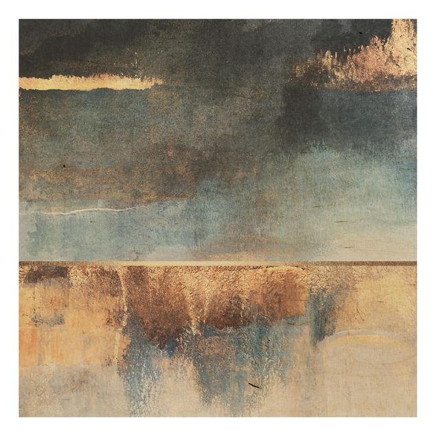 Tavlor Abstract Lakeshore In Gold