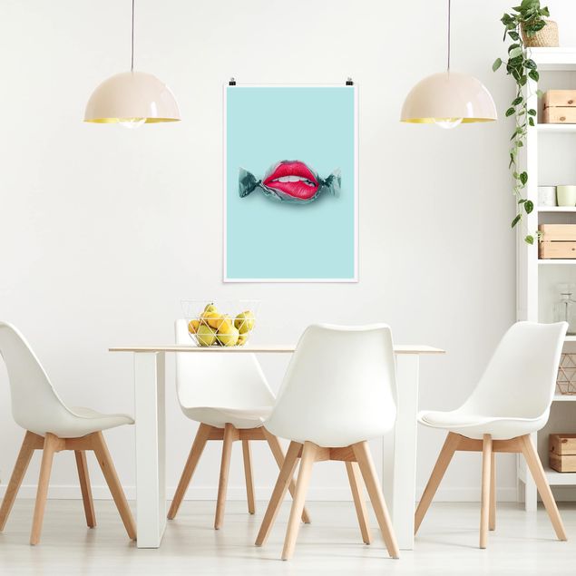 Posters konstutskrifter Candy With Lips