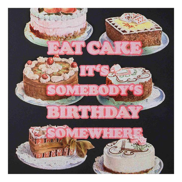 Tavlor färgglada Eat Cake It's Birthday