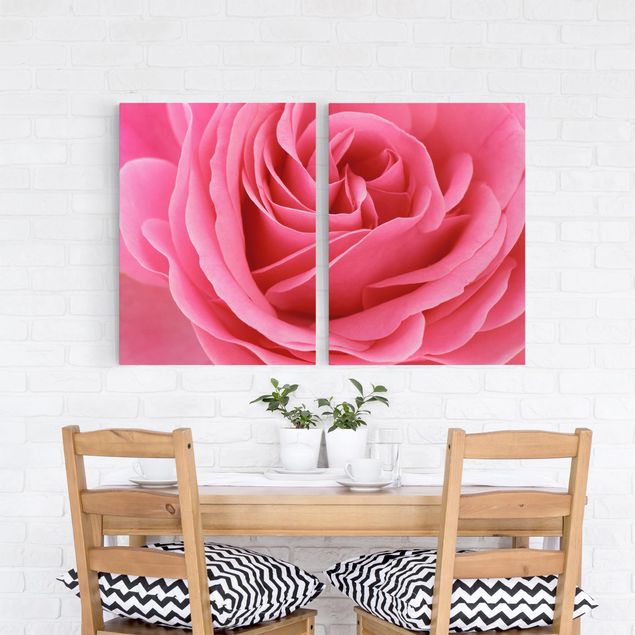 Canvastavlor rosor Lustful Pink Rose