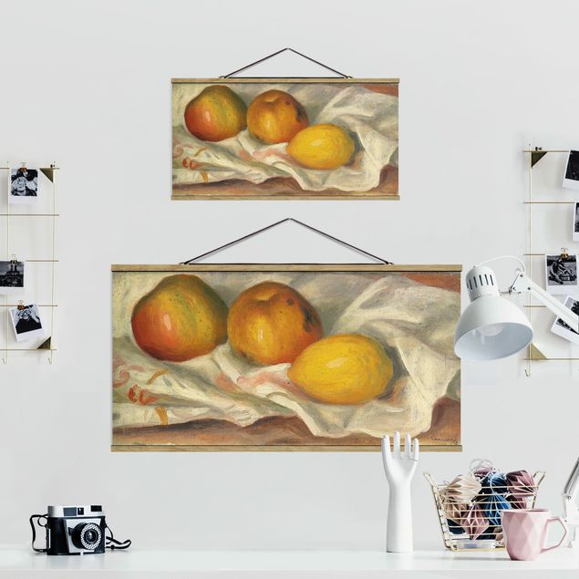 Tavlor konstutskrifter Auguste Renoir - Two Apples And A Lemon
