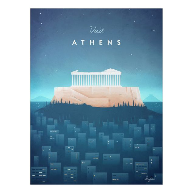 Tavlor arkitektur och skyline Travel Poster - Athens