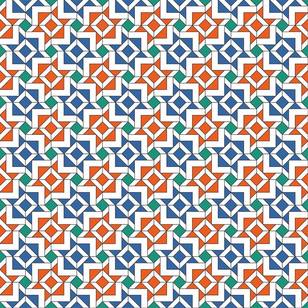Självhäftande folier Arabic Tile Pattern With Very Beautiful Colour Scheme