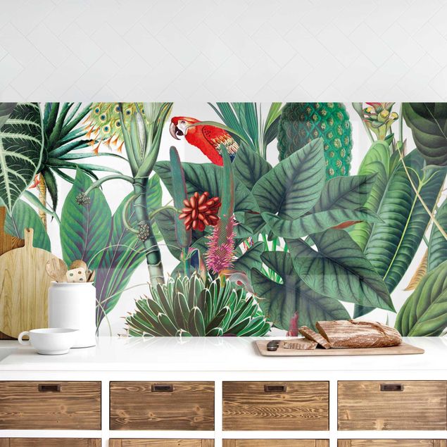 Kök dekoration Colourful Tropical Rainforest Pattern