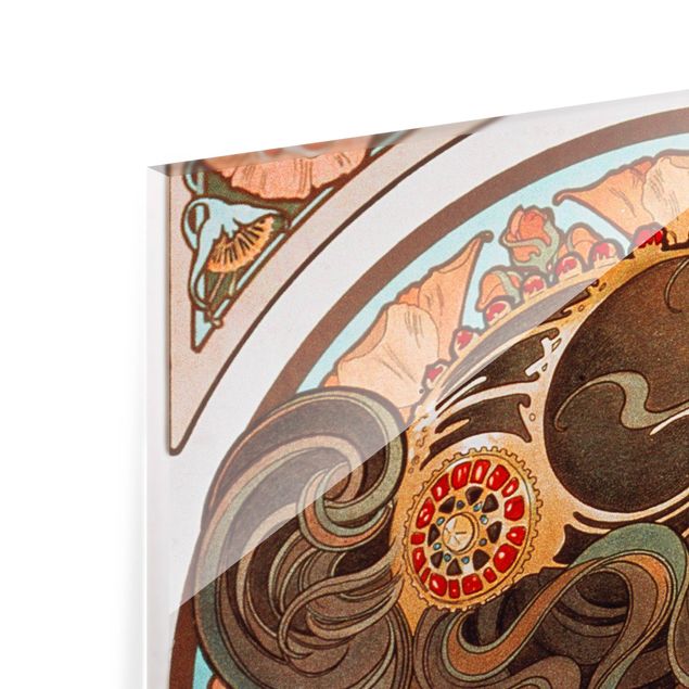 Stänkskydd kök glas mönster Alfons Mucha - Primrose