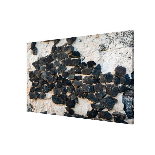 Tavlor konstutskrifter Wall With Black Stones