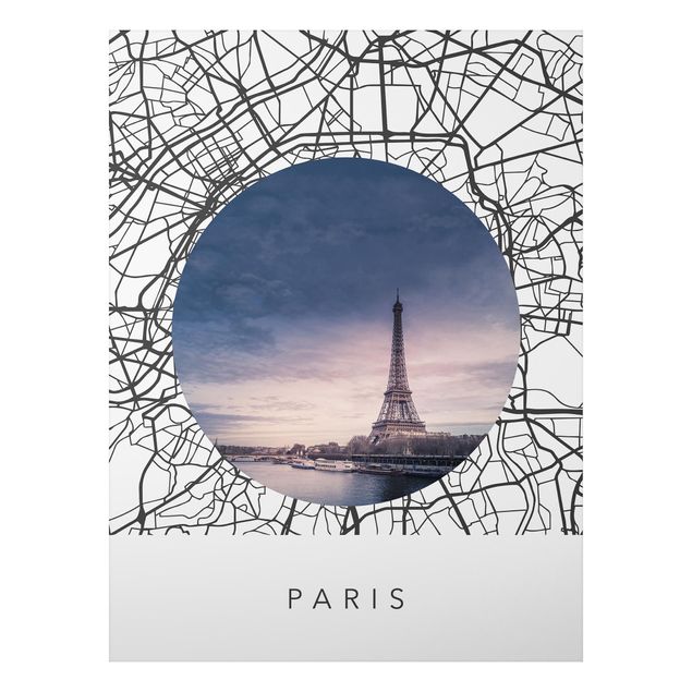Tavlor Paris Map Collage Paris