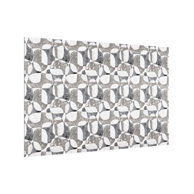 glasskivor kök Living Stones Pattern In Grey