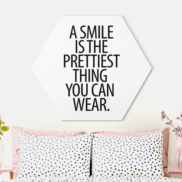 Kök dekoration A Smile Is The Prettiest Thing Sans Serif