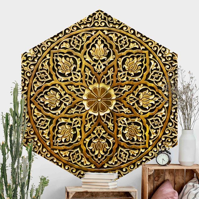 Tapeter dekorationer Noble Mandala In Wood Look