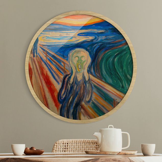 Tavlor med ram konstutskrifter Edvard Munch - The Scream