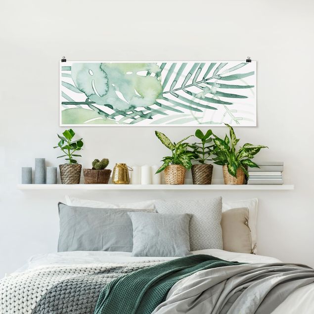Posters blommor  Palm Fronds In Watercolour I