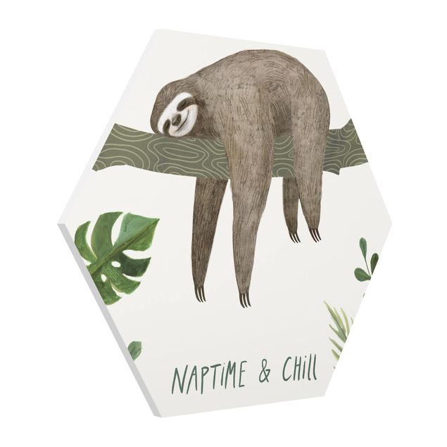 Tavlor djur Sloth Sayings - Chill