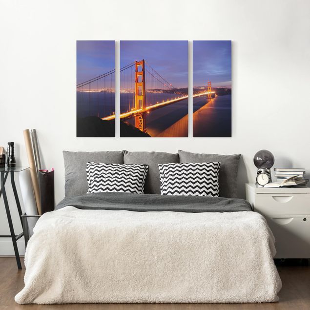 Tavlor arkitektur och skyline Golden Gate Bridge At Night