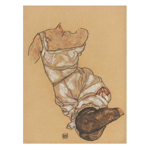 Konststilar Egon Schiele - Female Torso In Underwear