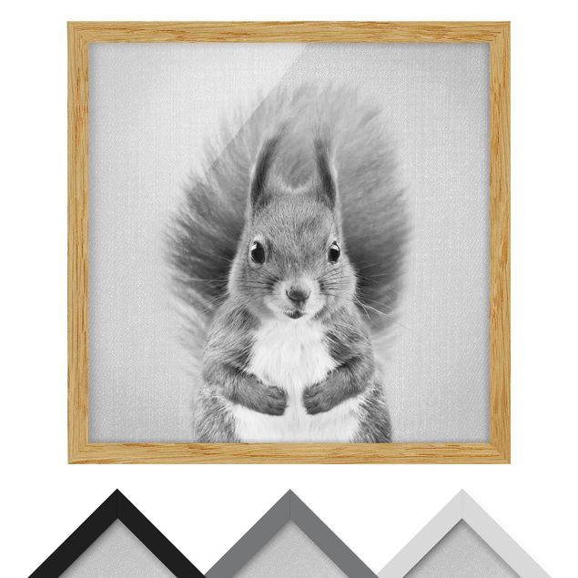 Tavlor Gal Design Squirrel Elisabeth Black And White