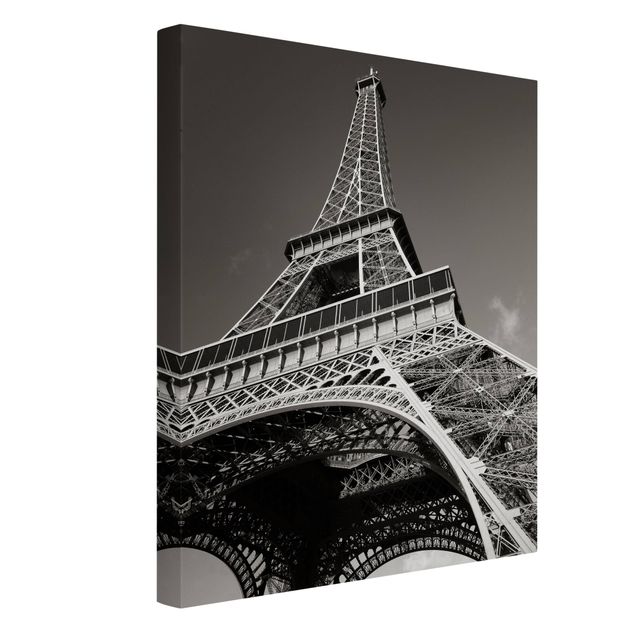 Canvastavlor svart och vitt Eiffel Tower